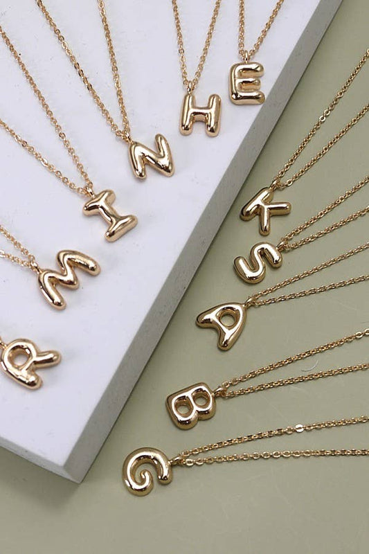 BALLOON BUBBLE PERSONALIZED INITIAL NECKLACE | 80N108