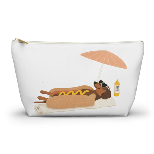 Dachshund Hot Dog Beach Accessory Pouch