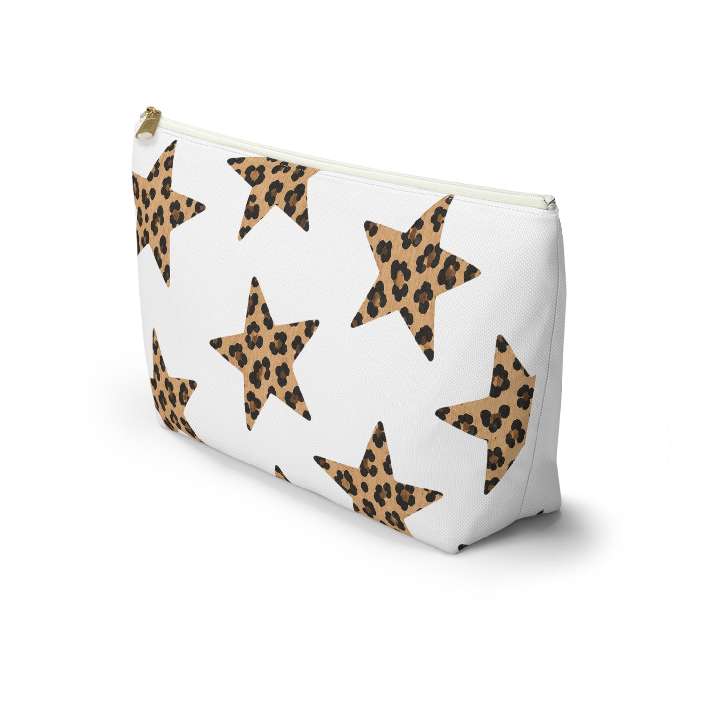 Leopard Star Accessory Pouch — Animal Print Makeup & Travel Bag