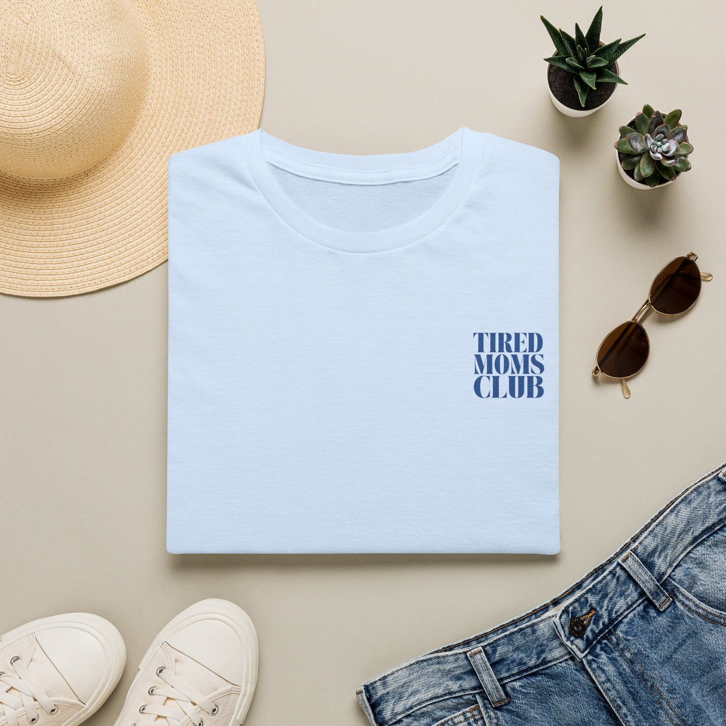 Tired Moms Club T-Shirt — Casual Graphic Tee for Sleep-Deprived Moms