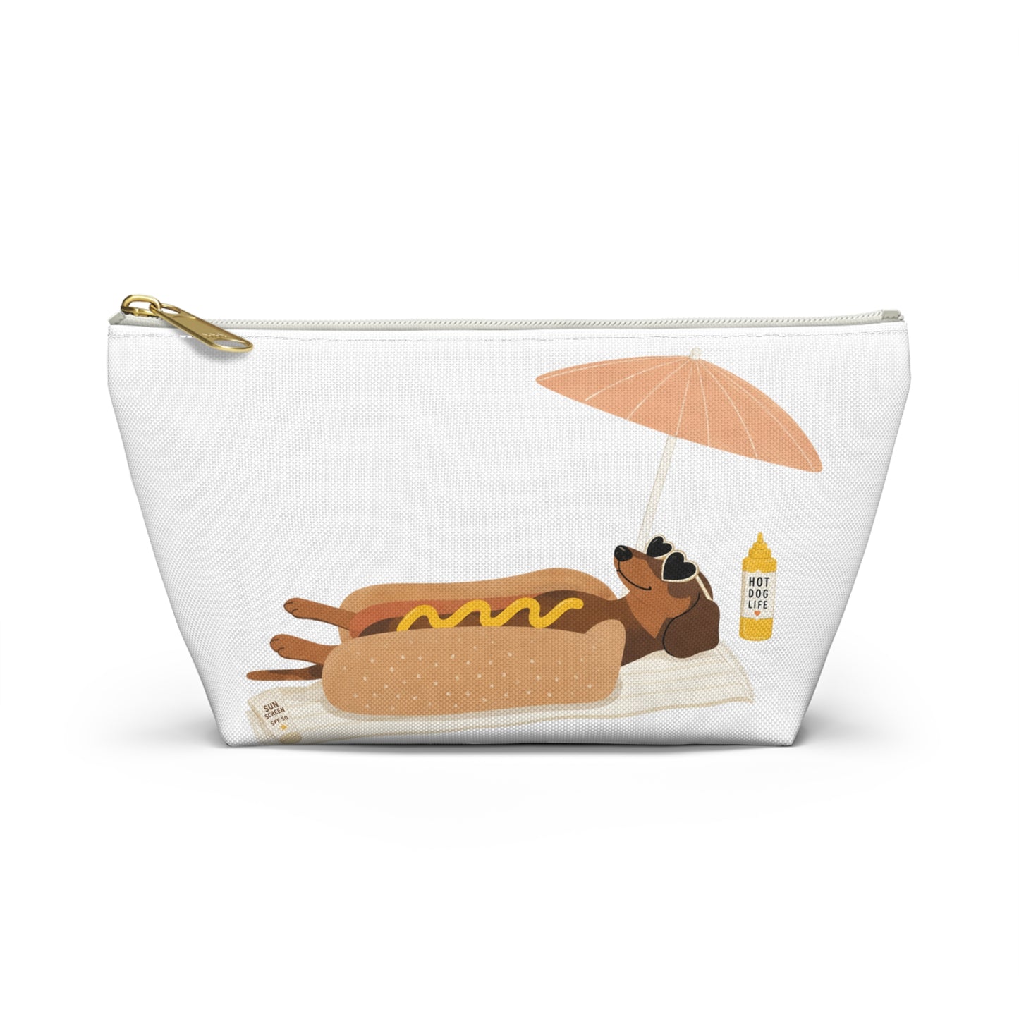 Dachshund Hot Dog Beach Accessory Pouch
