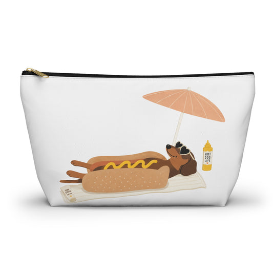 Dachshund Hot Dog Beach Accessory Pouch