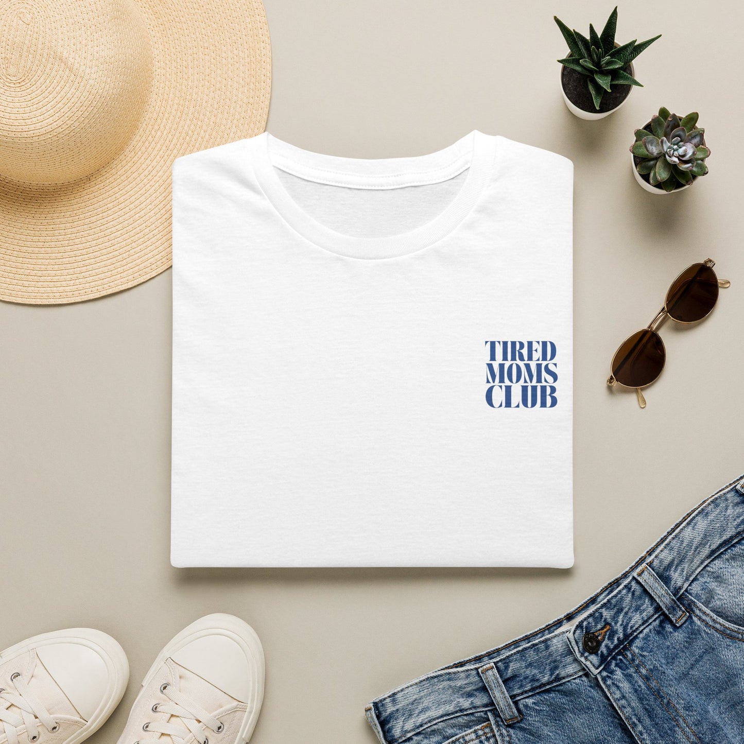 Tired Moms Club T-Shirt — Casual Graphic Tee for Sleep-Deprived Moms