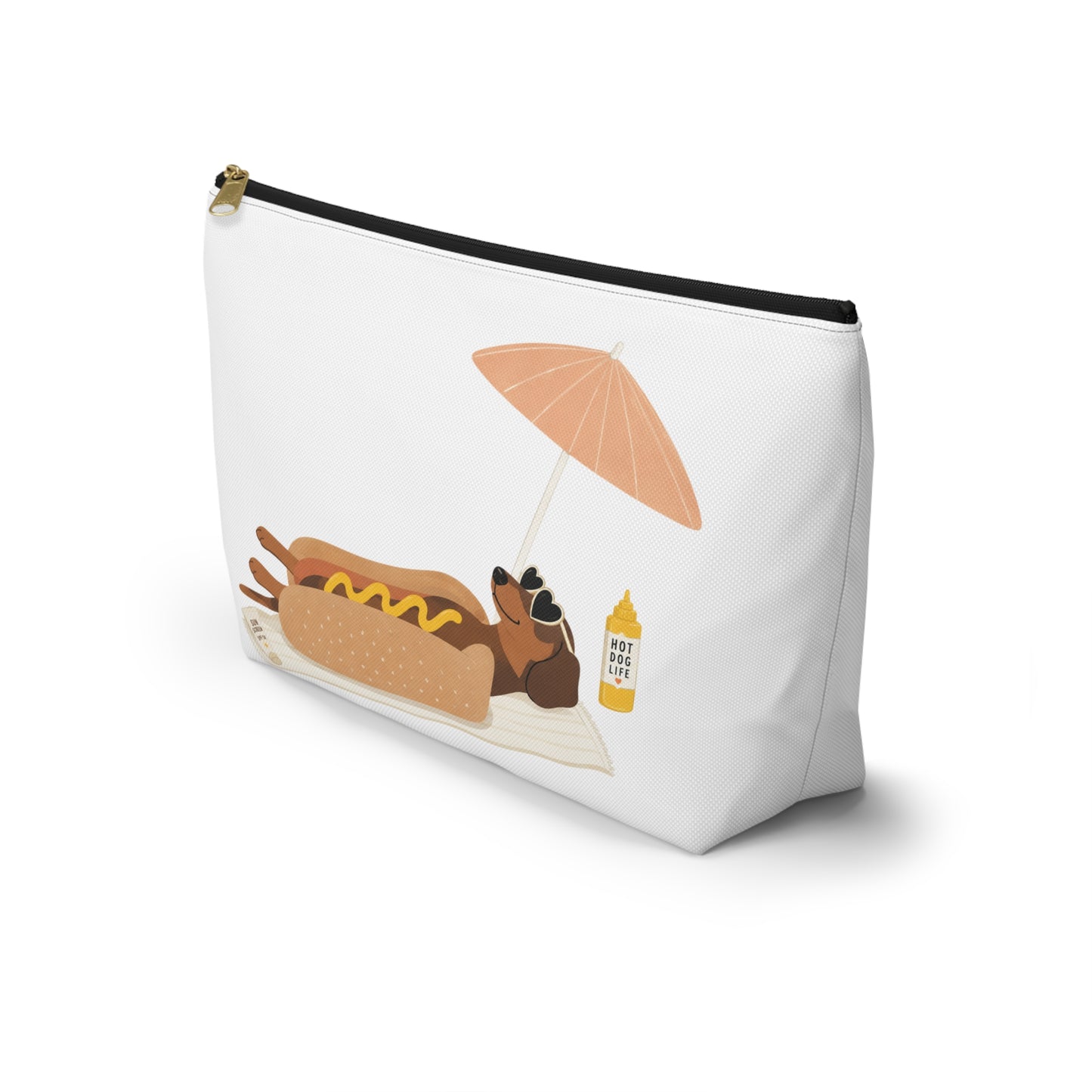Dachshund Hot Dog Beach Accessory Pouch