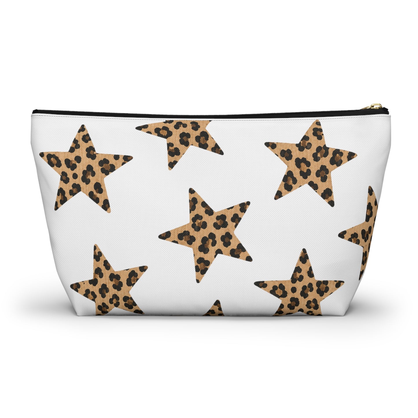 Leopard Star Accessory Pouch — Animal Print Makeup & Travel Bag