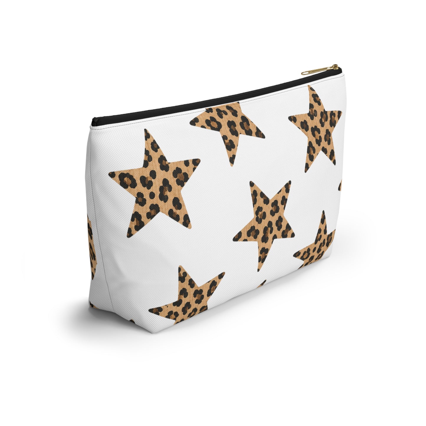 Leopard Star Accessory Pouch — Animal Print Makeup & Travel Bag