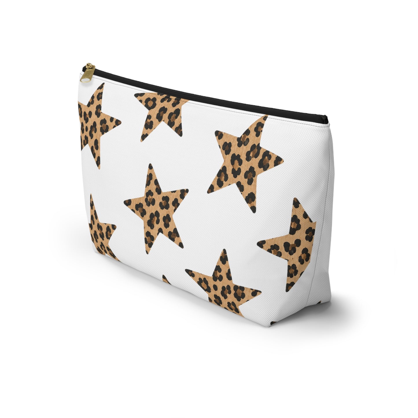 Leopard Star Accessory Pouch — Animal Print Makeup & Travel Bag