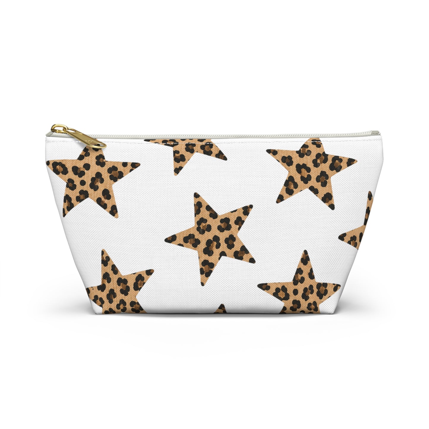 Leopard Star Accessory Pouch — Animal Print Makeup & Travel Bag