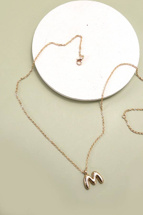 BALLOON BUBBLE PERSONALIZED INITIAL NECKLACE | 80N108