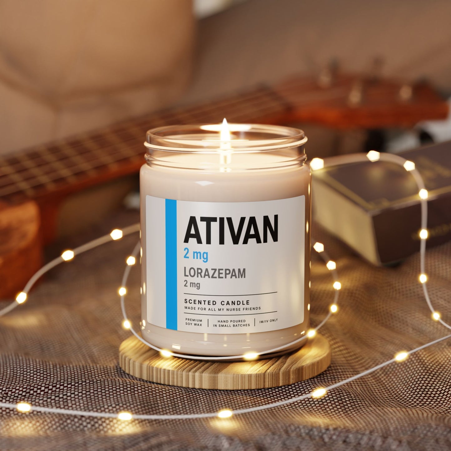 Ativan Label Soy Candle — 9oz Scented Lorazepam-Inspired Candle