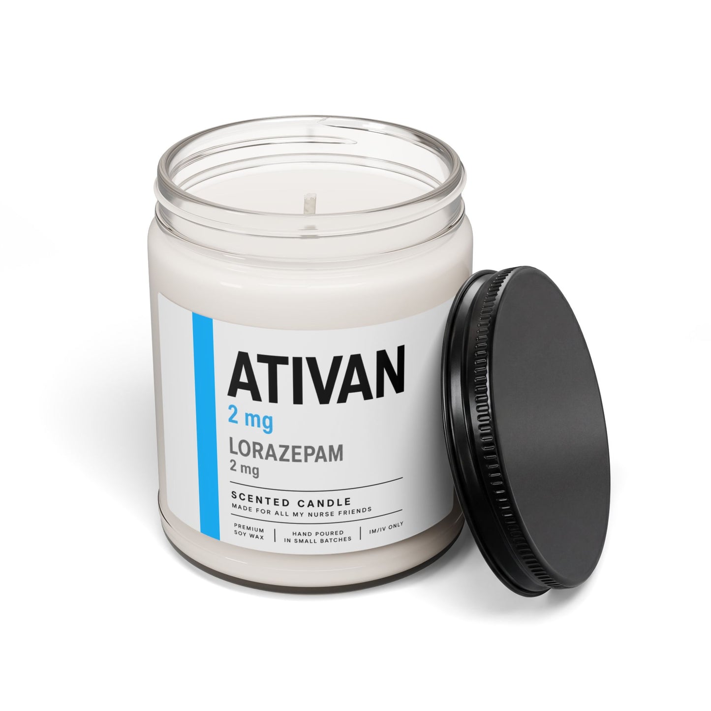 Ativan Label Soy Candle — 9oz Scented Lorazepam-Inspired Candle