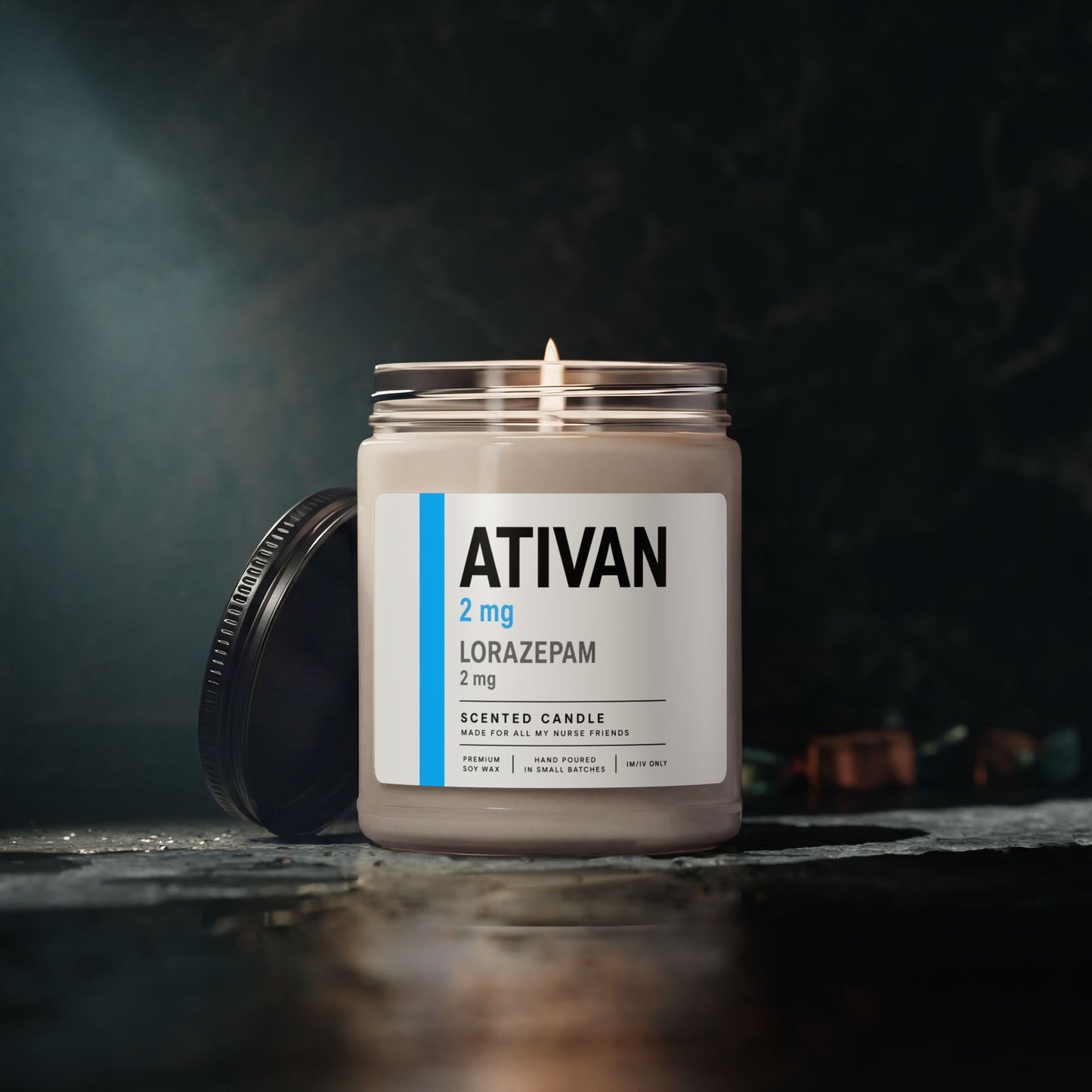 Ativan Label Soy Candle — 9oz Scented Lorazepam-Inspired Candle