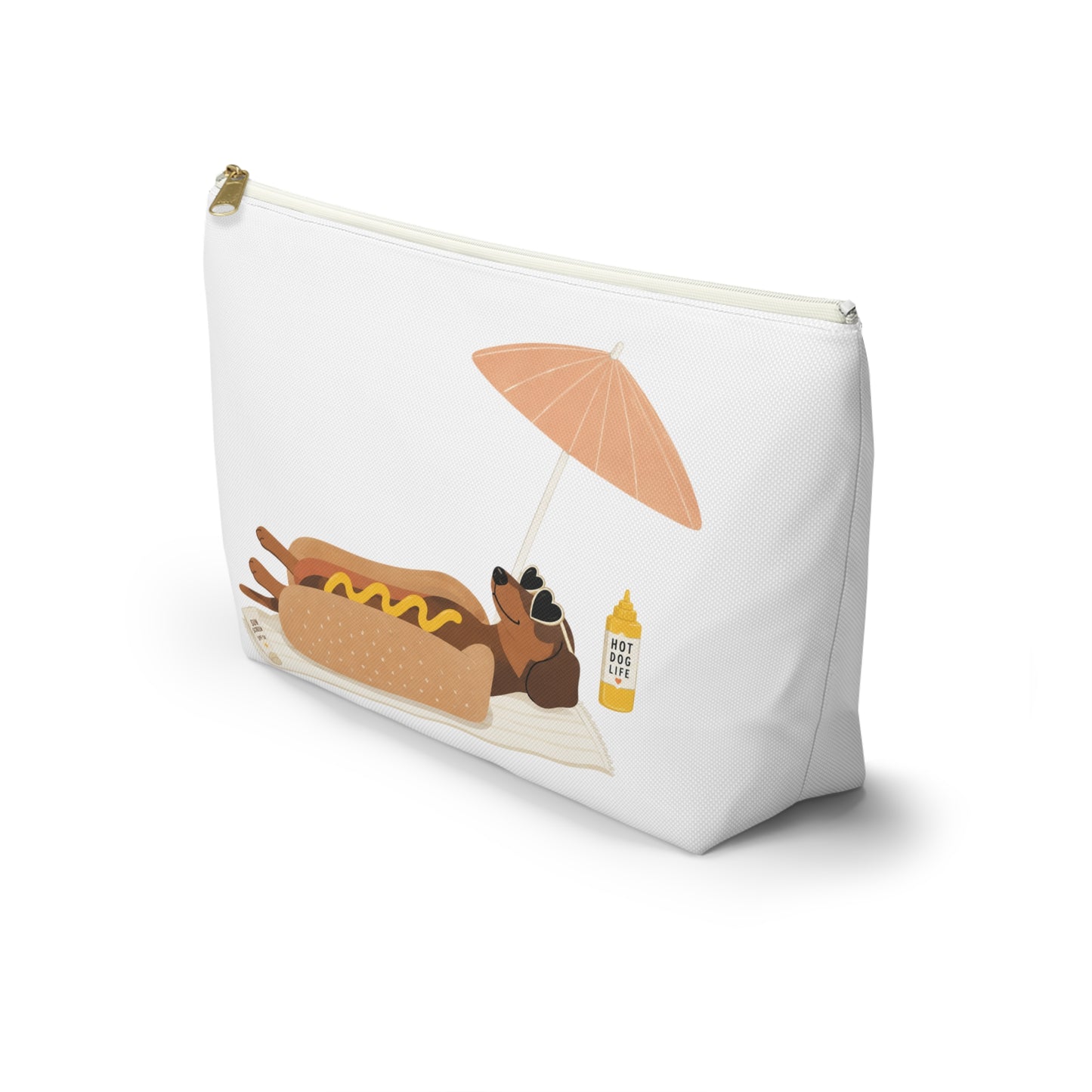 Dachshund Hot Dog Beach Accessory Pouch