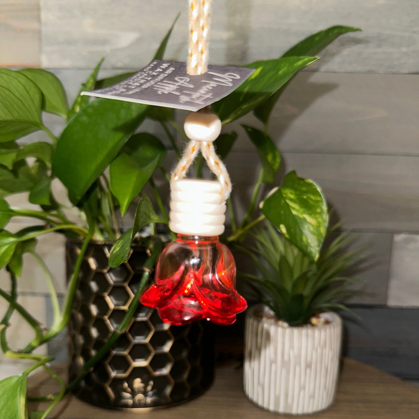 Scented Car Air Freshener | Rose Shaped Hanging Car Air Diffuser