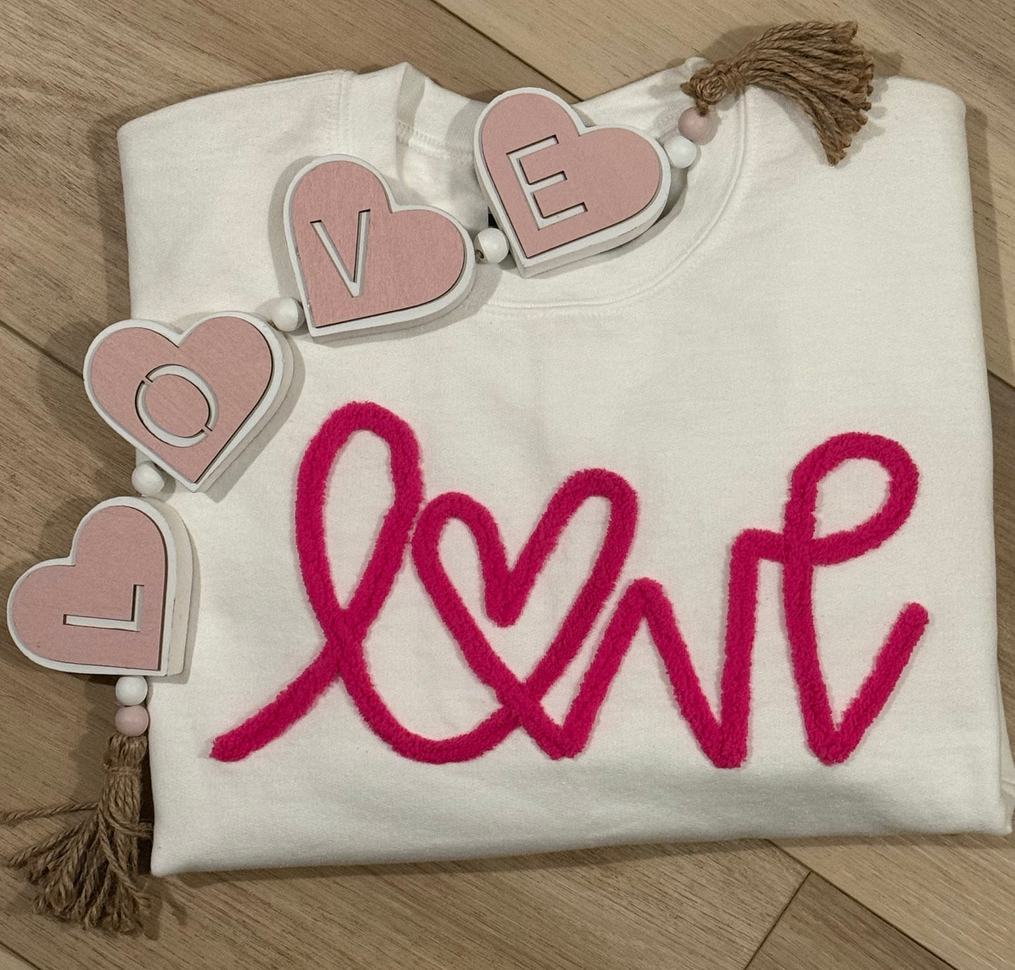 Love Yarn Embroidered Sweatshirt