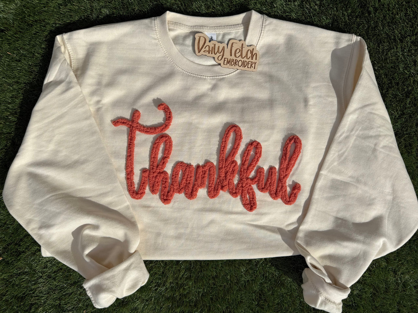 Thankful Yarn Embroidered Sweatshirt