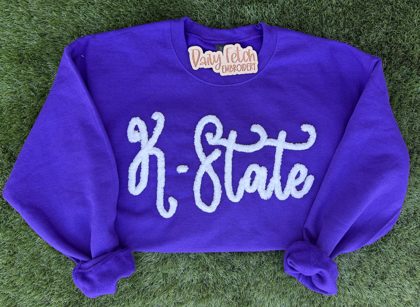 KState Yarn Embroidered Sweatshirt
