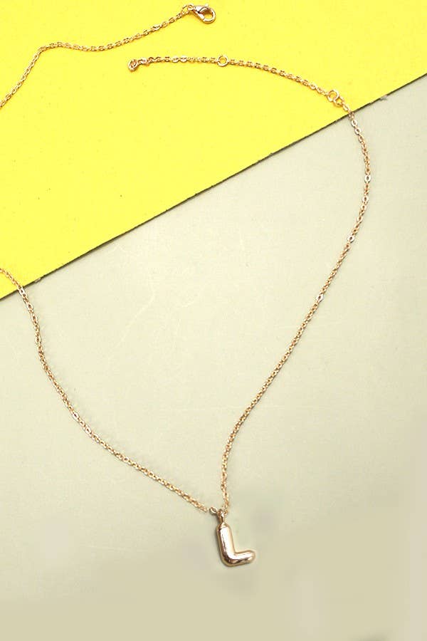 BALLOON BUBBLE PERSONALIZED INITIAL NECKLACE | 80N108